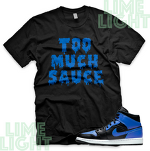 Load image into Gallery viewer, Jordan 1 Black Hyper Royal &quot;Sauce&quot; Nike Air Jordan 1 Sneaker Match Shirt
