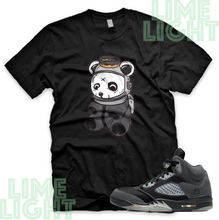 Load image into Gallery viewer, Jordan 5 Anthracite &quot;Astro Panda&quot; Nike Air Jordan 5 Sneaker Match Shirt Tee
