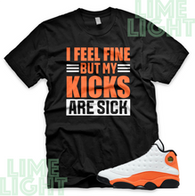 Load image into Gallery viewer, Air Jordan 13 Starfish Orange &quot;Sick Kicks&quot; Air Jordan 13 Sneaker Match Shirt
