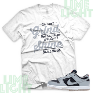 Dunk Low College Navy/Grey "Grind Shine" Nike Dunk Low Sneaker Match Shirt Tee
