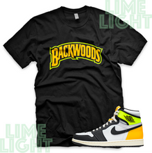 Load image into Gallery viewer, Volt Gold Air Jordan 1 &quot;Backwoods&quot; Nike Air Jordan 1 Sneaker Match Shirt Tees
