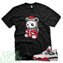 Load image into Gallery viewer, Fire Red &quot;Astro Panda&quot; Nike Air Jordan 4s Black or White Sneaker Shirt
