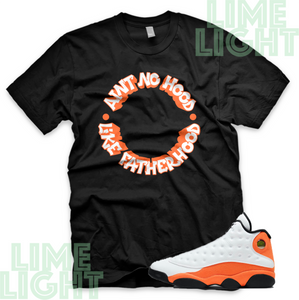 Air Jordan 13 Starfish Orange "Fatherhood" Air Jordan 13 Sneaker Match Shirt Tee