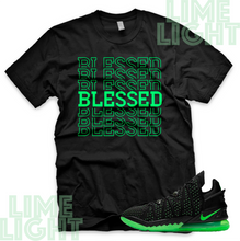 Load image into Gallery viewer, LeBron 18 Dunkman &quot;Blessed7&quot; Nike LeBron Electric Green Sneaker Match Shirt Tee
