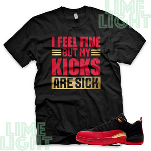 Jordan 12 Low Super Bowl "Sick Kicks" Nike Air Jordan 12 Sneaker Match Shirt Tee