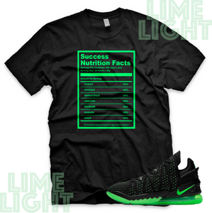LeBron 18 Dunkman "Success" Nike LeBron Electric Green Sneaker Match Shirt Tee