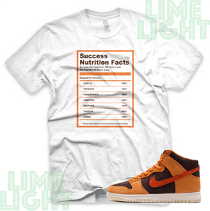 Nike Dunk High Dark Russet "Success" Dunk High Russet Sneaker Match Shirt Tees