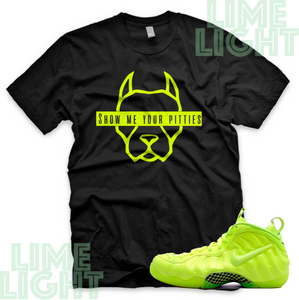 Nike Foamposite Pro Volt "Pitties" Volt Foamposite Sneaker Match Shirt Tees