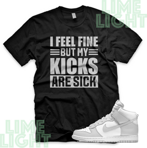 Vast Grey Nike Dunk Highs "Sick Kicks" Nike Dunk High Sneaker Match Shirt
