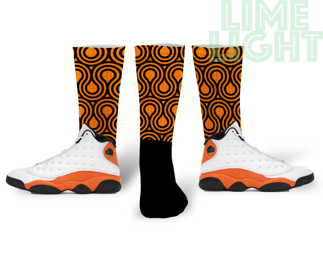 Air Jordan 13 Starfish Orange Socks 
