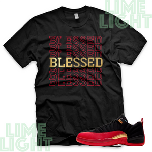 Jordan 12 Low Super Bowl "Blessed7" Nike Air Jordan 12 Sneaker Match Shirt Tee