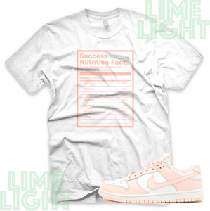 Dunk Low Orange Pearl "Success Facts" Nike Dunk Low Sneaker Match Shirt Tees