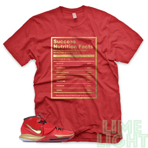 Metallic Gold "Success Facts" Airmax Red Sneaker Match Shirt