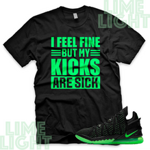 Load image into Gallery viewer, LeBron 18 Dunkman &quot;Sick Kick&quot; Nike LeBron Electric Green Sneaker Match Shirt Tee
