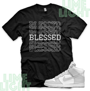 Vast Grey Nike Dunk Highs "Blessed7" Nike Dunk High Sneaker Match Shirt Tees