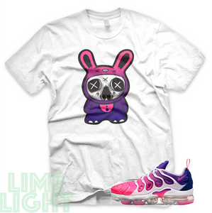 Pink Blast/Concord "Lil Monsta" Vapormax Plus Black or White Sneaker Match Shirt