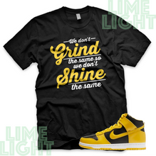 Load image into Gallery viewer, Varsity Maize Nike Dunk Highs &quot;Grind &amp; Shine&quot; Nike Dunk High Sneaker Match Shirt
