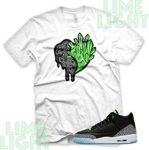 Jordan 3 Electric Green "Heartless" Air Jordan 3 Retro Sneaker Match Shirt Tee