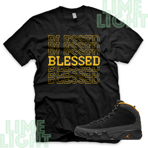 Nike Air Jordan 9 University Gold "Blessed7" Jordan 9 Sneaker Match Shirts Tees