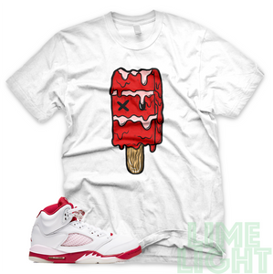 Pink Foam/Gym Red "Popsicle" Air Jordan 5 Sneaker Match Shirt