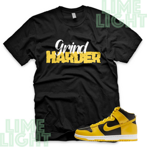 Varsity Maize Nike Dunk Highs "Grind Harder" Nike Dunk High Sneaker Match Shirt