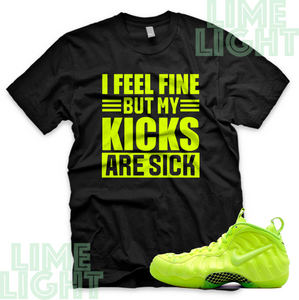 Nike Foamposite Pro Volt "Sick Kicks" Volt Foamposite Sneaker Match Shirt Tees