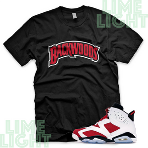 Air Jordan 6 Carmine "Backwoods" Nike Air Jordan 6 Sneaker Match Tee Shirt