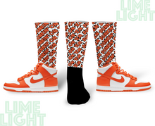 Load image into Gallery viewer, Dunk High Syracuse &quot;Dunkin on Em&quot; Nike Dunk High Syracuse Sneaker Match Socks
