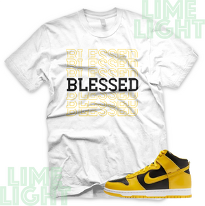 Varsity Maize Nike Dunk Highs "Blessed7" Nike Dunk High Sneaker Match Shirt Tee