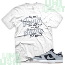 Load image into Gallery viewer, Dunk Low College Navy/Grey &quot;Grind Shine&quot; Nike Dunk Low Sneaker Match Shirt Tee
