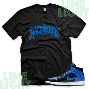 Jordan 1 Black Hyper Royal "Backwoods" Nike Air Jordan 1 Sneaker Match Shirt