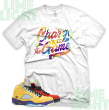 Load image into Gallery viewer, Air Jordan 5 What The &quot;The Game&quot; Air Jordan 5s Retro | Sneaker Match T-Shirts

