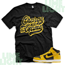 Load image into Gallery viewer, Varsity Maize Nike Dunk Highs &quot;The Game&quot; Nike Dunk High Sneaker Match Shirt
