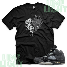 Load image into Gallery viewer, Jordan 5 Anthracite &quot;Heartless&quot; Nike Air Jordan 5 Sneaker Match Shirt Tee
