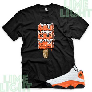 Air Jordan 13 Starfish Orange "Popsicle" Air Jordan 13 Sneaker Match Shirt