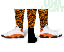 Load image into Gallery viewer, Air Jordan 13 Starfish Orange Socks &quot;Teardrop&quot; Air Jordan 13 Sneaker Match Socks
