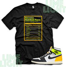 Load image into Gallery viewer, Volt Gold Air Jordan 1 &quot;Success Facts&quot; Nike Air Jordan 1 Sneaker Match Shirt Tee
