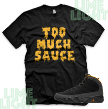 Load image into Gallery viewer, Nike Air Jordan 9 University Gold &quot;Too Much Sauce&quot; Jordan 9 Sneaker Match Shirts
