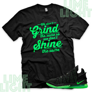 LeBron 18 Dunkman "Grind & Shine" Nike LeBron Electric Green Sneaker Match Shirt