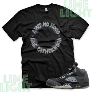 Jordan 5 Anthracite "Fatherhood" Nike Air Jordan 5 Sneaker Match Shirt Tee