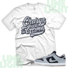 Load image into Gallery viewer, Dunk Low College Navy/Grey &quot;The Game&quot; Nike Dunk Low Sneaker Match Shirt Tee

