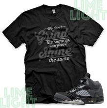 Load image into Gallery viewer, Jordan 5 Anthracite &quot;Grind &amp; Shine&quot; Nike Air Jordan 5 Sneaker Match Shirt Tee
