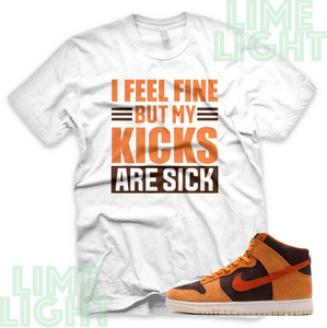 Nike Dunk High Dark Russet "Sick Kick" Dunk High Russet Sneaker Match Shirt Tees