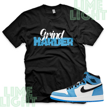 Load image into Gallery viewer, Nike Air Jordan 1 University Blue &quot;Grind Harder&quot; Jordan 1 Sneaker Match Shirts
