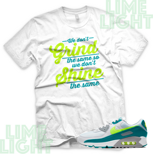 Air Max 90 Spruce Lime "Grind Shine" Air Max 90 Teal Green Sneaker Match Shirt
