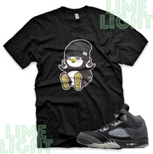 Load image into Gallery viewer, Jordan 5 Anthracite &quot;Penguin&quot; Nike Air Jordan 5 Sneaker Match Shirt Tee
