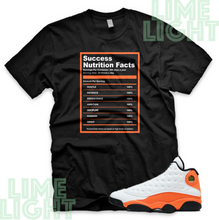 Load image into Gallery viewer, Air Jordan 13 Starfish Orange &quot;Success Facts&quot; Air Jordan 13 Sneaker Match Shirt
