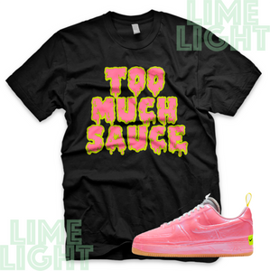Air Force1 Experimental Racer Pink "Too Much Sauce" Nike AF1 Sneaker Match Shirt