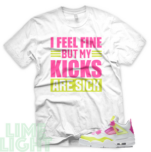 Lemon Venom "Sick Kicks" Air Jordan 4 White Sneaker Shirt