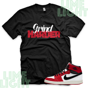 Air Jordan 1 KO Chicago "Grind Harder" Nike AJ1 Chicago Sneaker Match Shirt Tee
